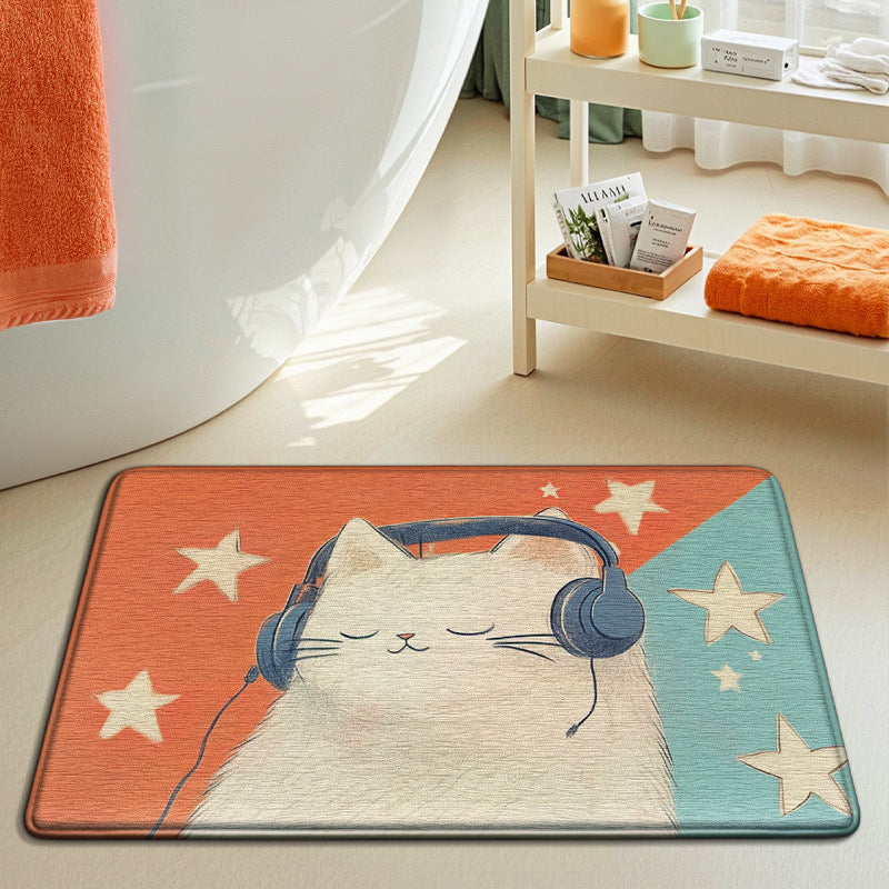 Cute Bunny-Themed Bath Mat