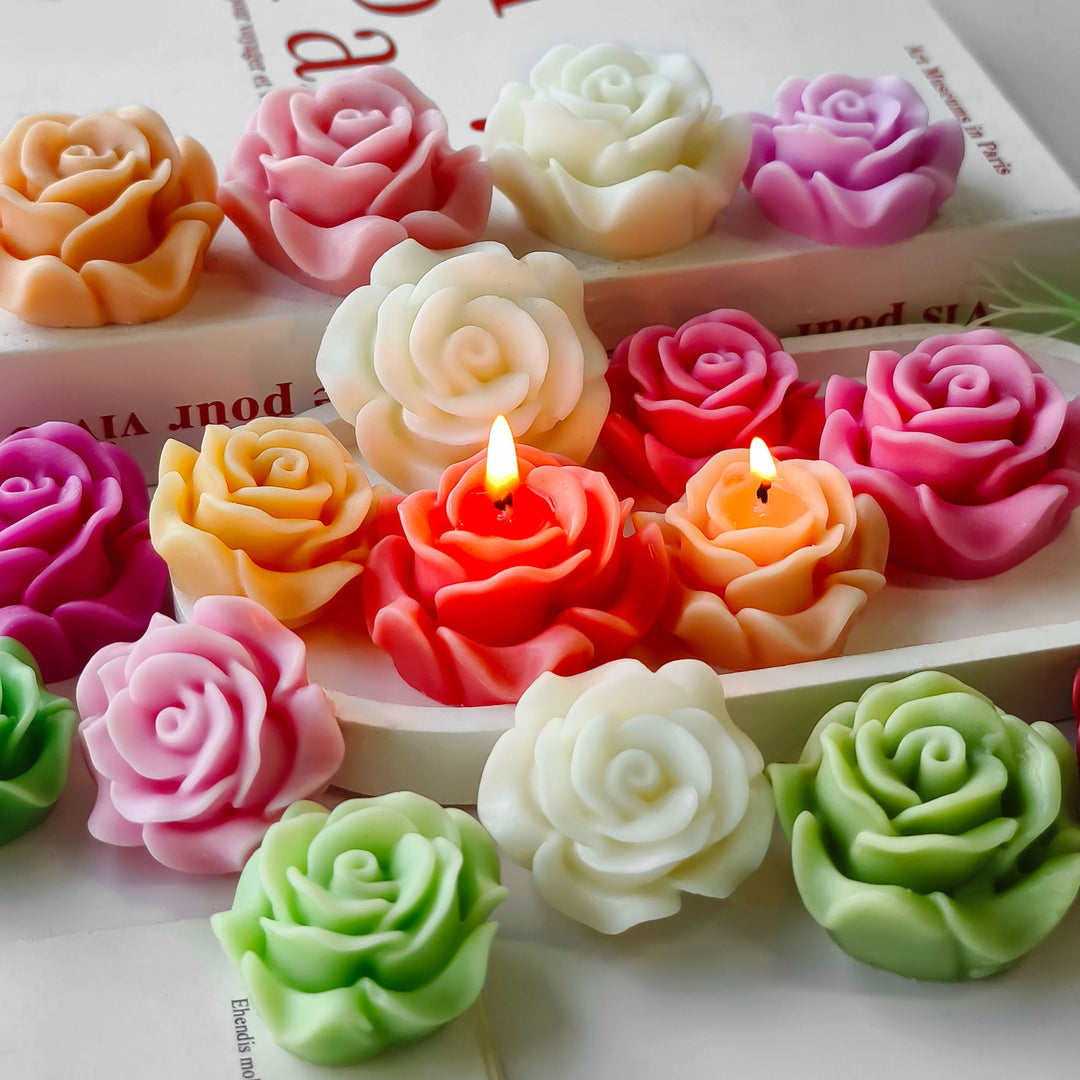 Rose-Shaped Aromatic Candle