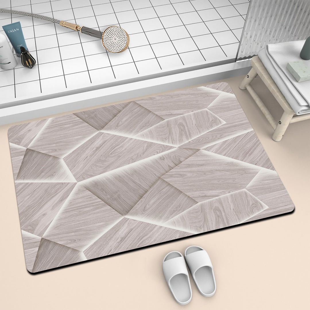Textured Wood Grain Bath Mat