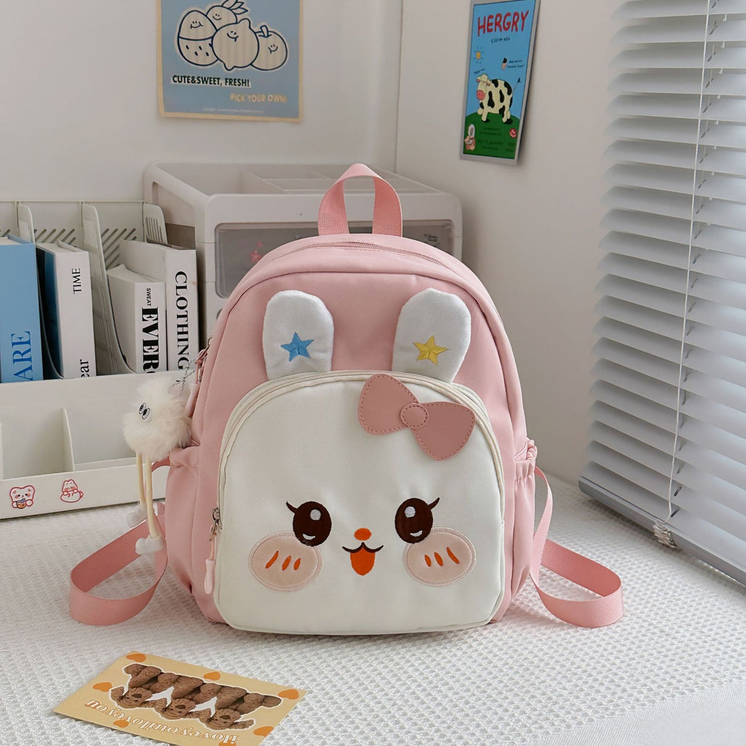 Girls' Cute Bunny-Themed Mini School Backpack