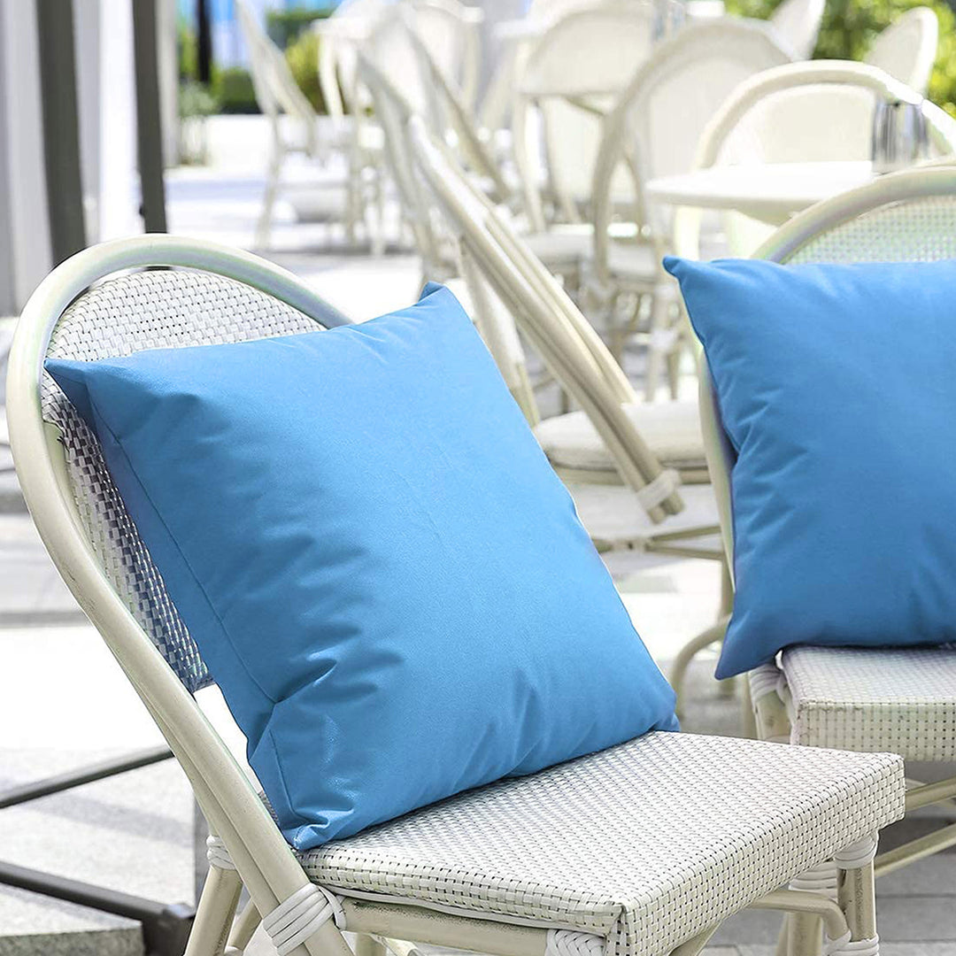 Outdoor Water-Resistant Square Throw Pillow Insert with Plush Polyester Fill