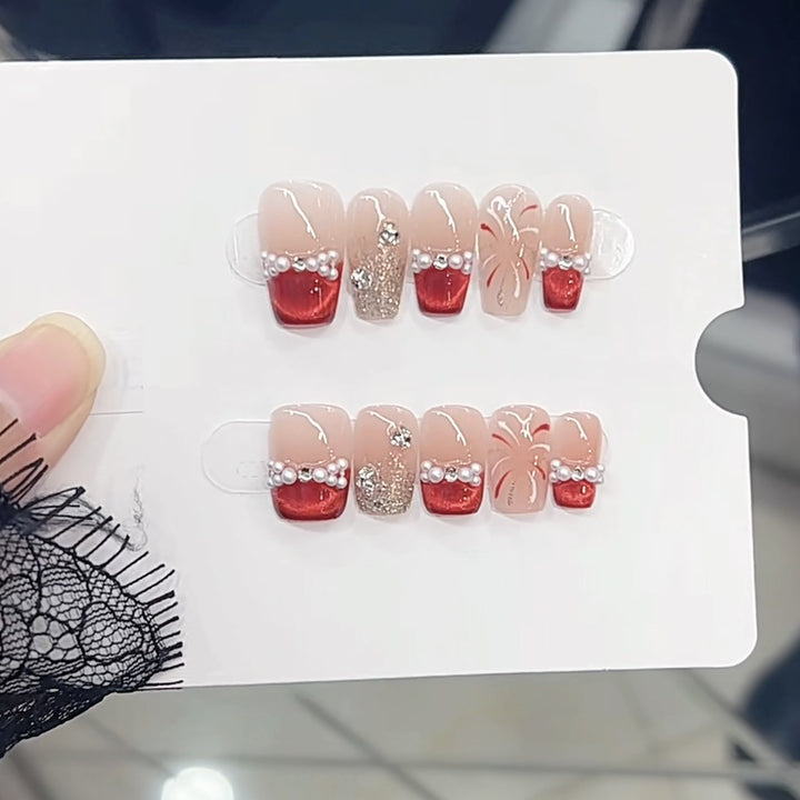 Elegant Decorative Press-On Nail Set Kalsten 1787296150