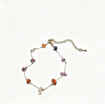 Delicate Gemstone Charm Bracelet Kalsten