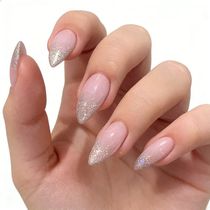 Glitter Gradient Stiletto Press-On Nails