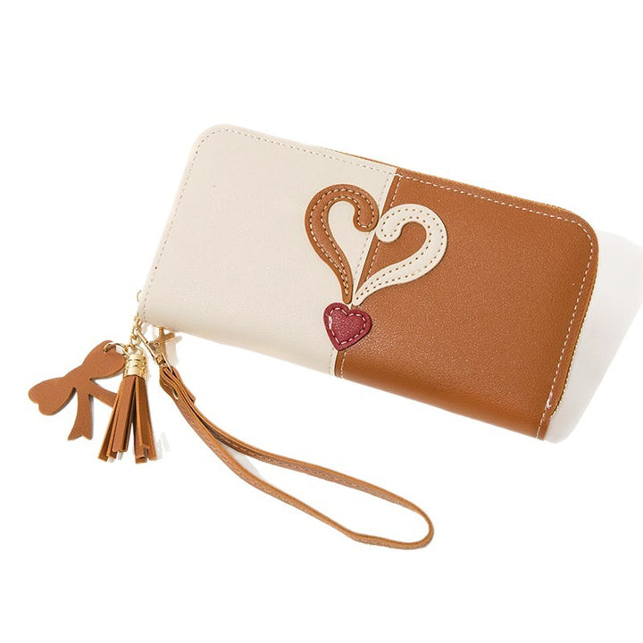 Stylish wallet with heart appliqués Kalsten