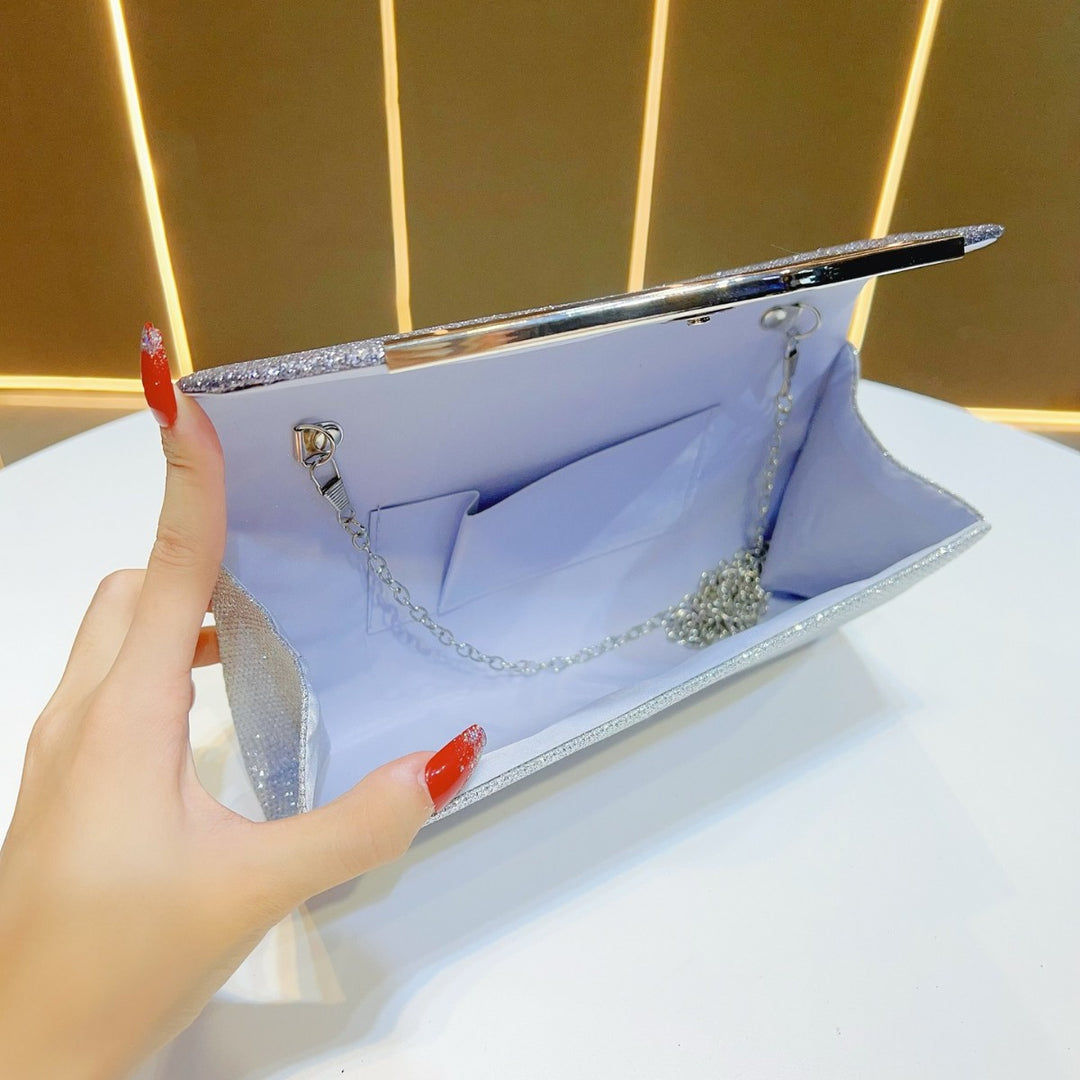 Glittering Metallic Evening Clutch