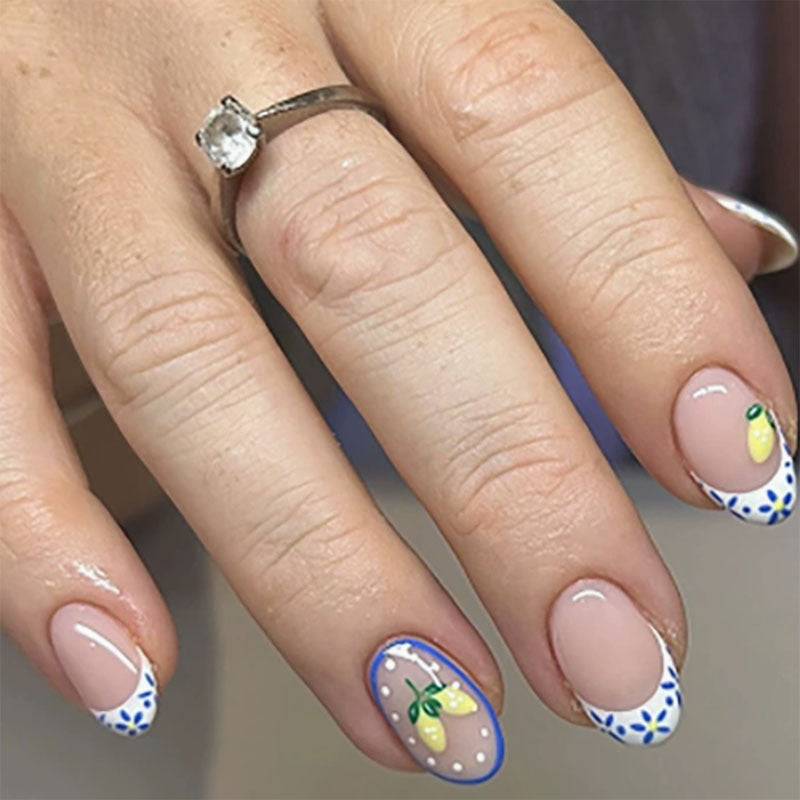 Artistic Star and Polka Dot Press-On Nails