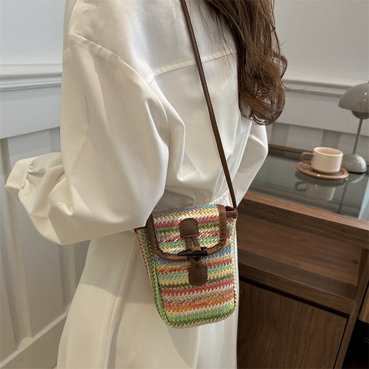 Colorful Woven Crossbody Bag Kalsten