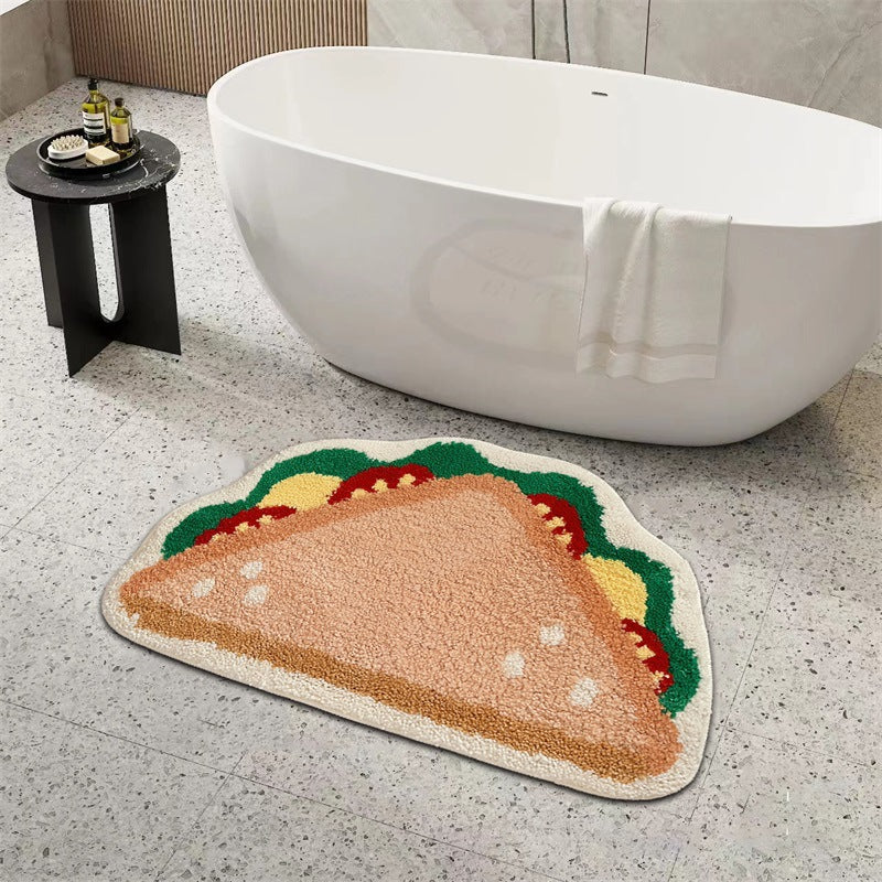 Croissant-Shaped Bath Mat