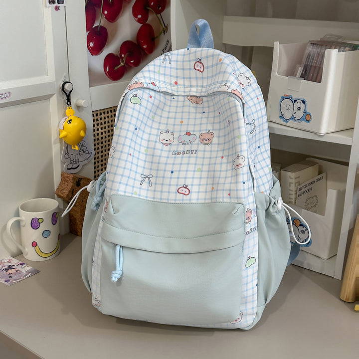 Cute Character Print Pink Backpack Kalsten