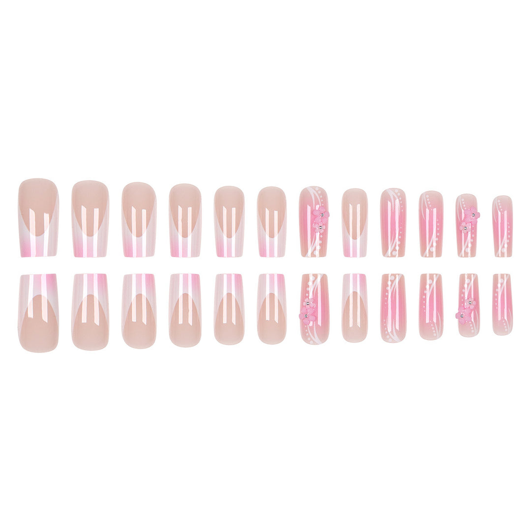 Elegant Decorative Floral Press-On Nail Set Kalsten