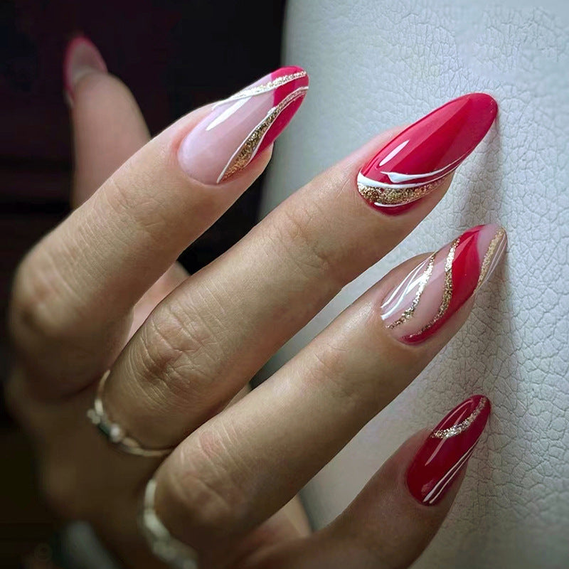 Artificial nails with floral minimalism Kalsten