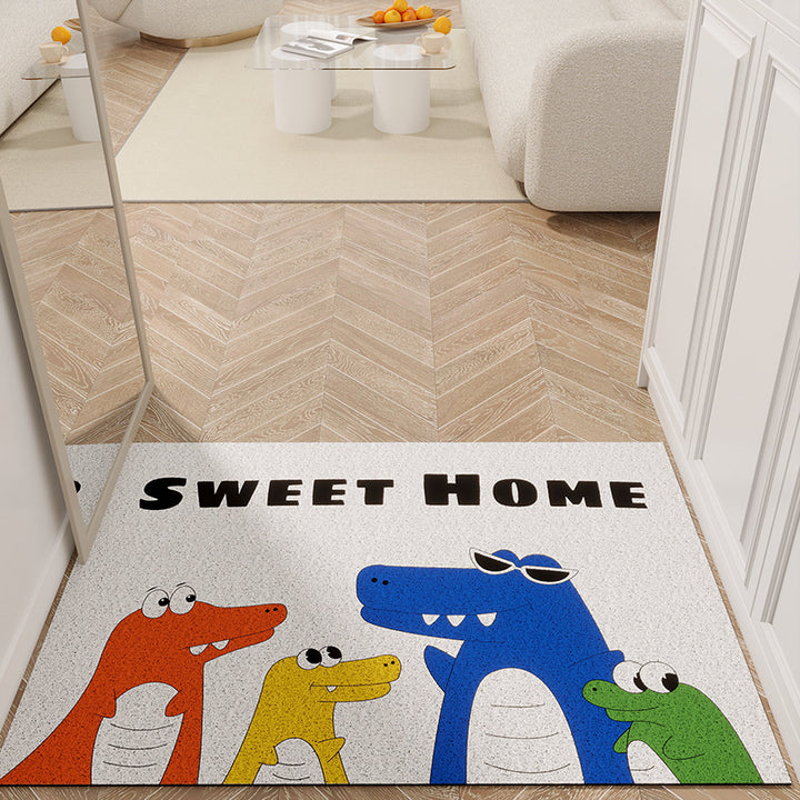 Cartoon Cat-Themed Welcome Mat