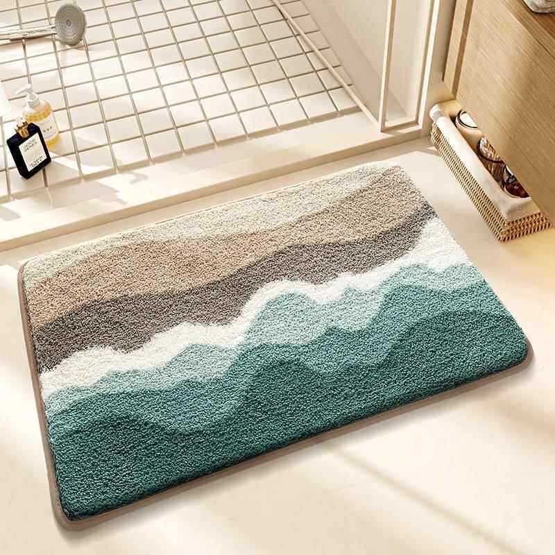 Abstract Wave Pattern Bath Rug