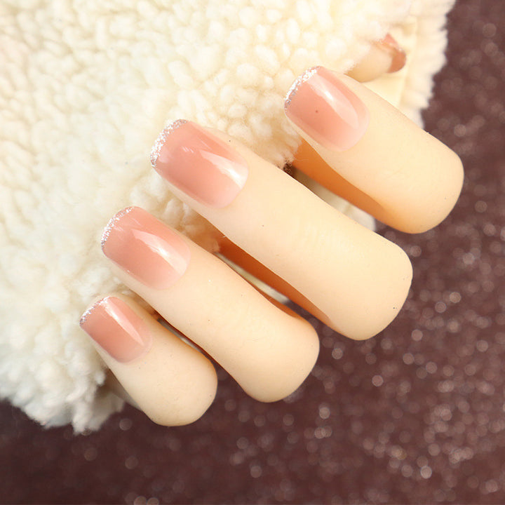 Elegant Glossy Press-On Nail Art Set
