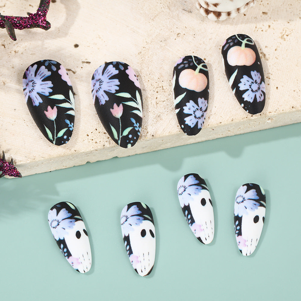 Artificial Nail Set with Creative Halloween Designs Kalsten