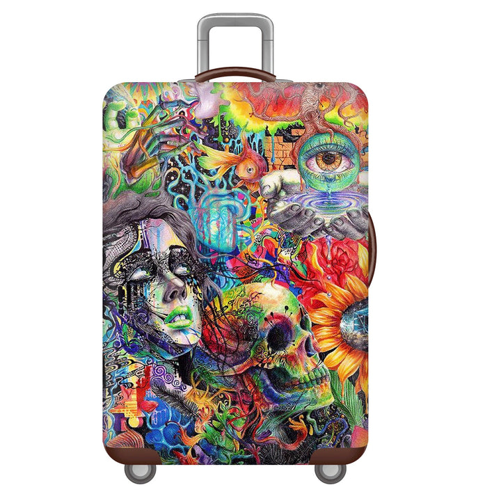 Men's hard-shell suitcase with unique skull design Kalsten