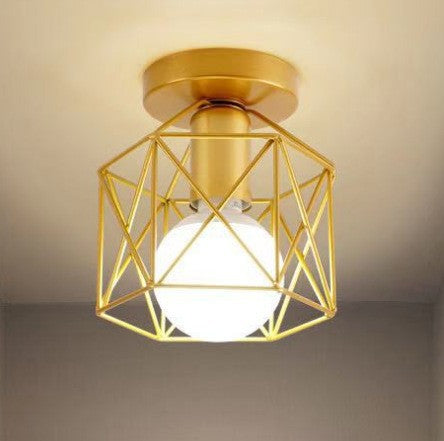 Geometric Wireframe Ceiling Light