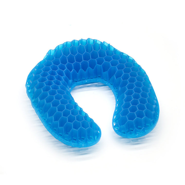 Unisex ergonomic U-shaped gel neck pillow with honeycomb structure Kalsten