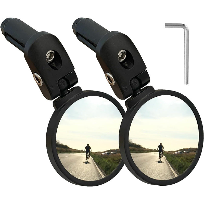 adjustable bicycle bar-end convex safety mirrors with full swivel and anti-glare glass Kalsten