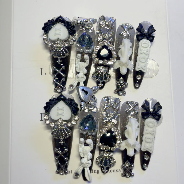 Decorative 3D Nail Art Clips