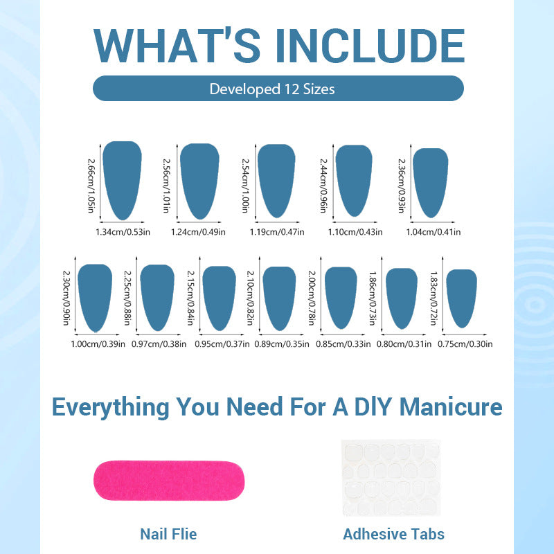 Artistic Shell-Themed Press-On Nail Art Set