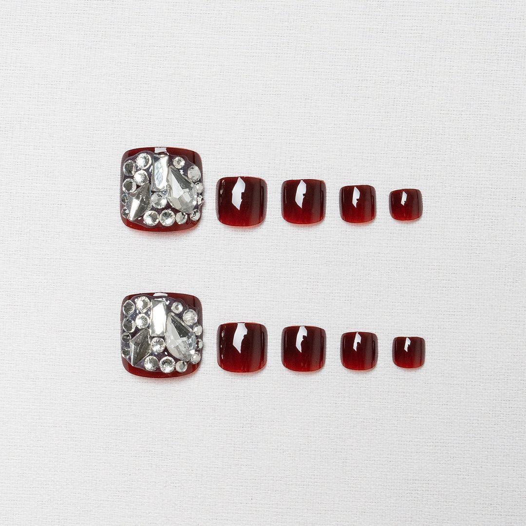 Decorative Rhinestone Toenail Art  1791110620