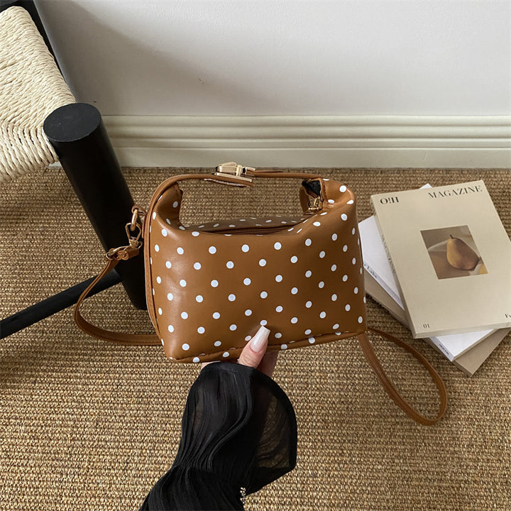 Stylish Polka Dot Crossbody Handbag