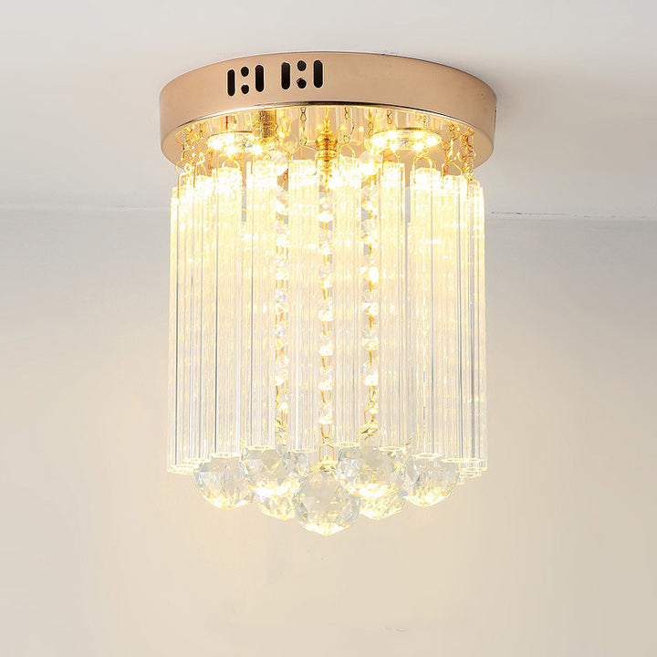 Crystal Cylinder Ceiling Light
