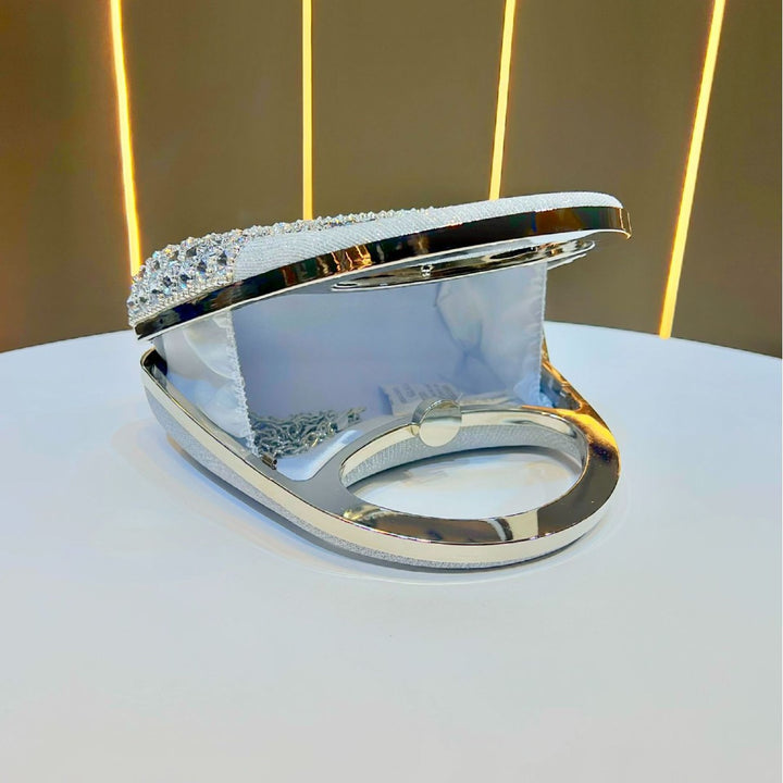 Crystal-Accented Evening Handbag