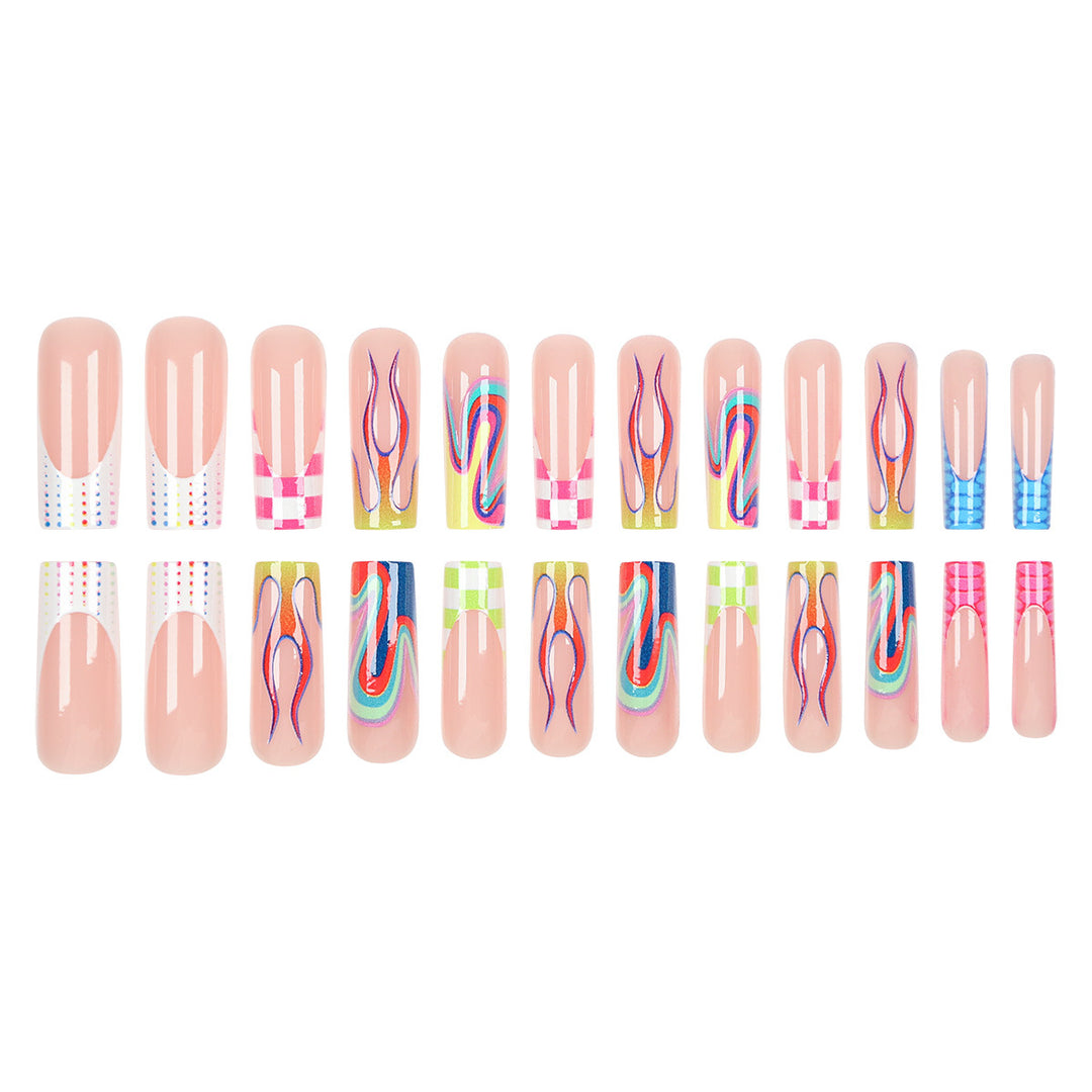 Artistic Long Press-On Nail Set Kalsten