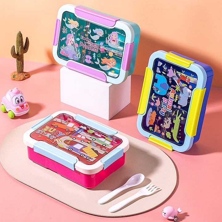 Fun-Themed Multi-Sectional Bento Lunch Box