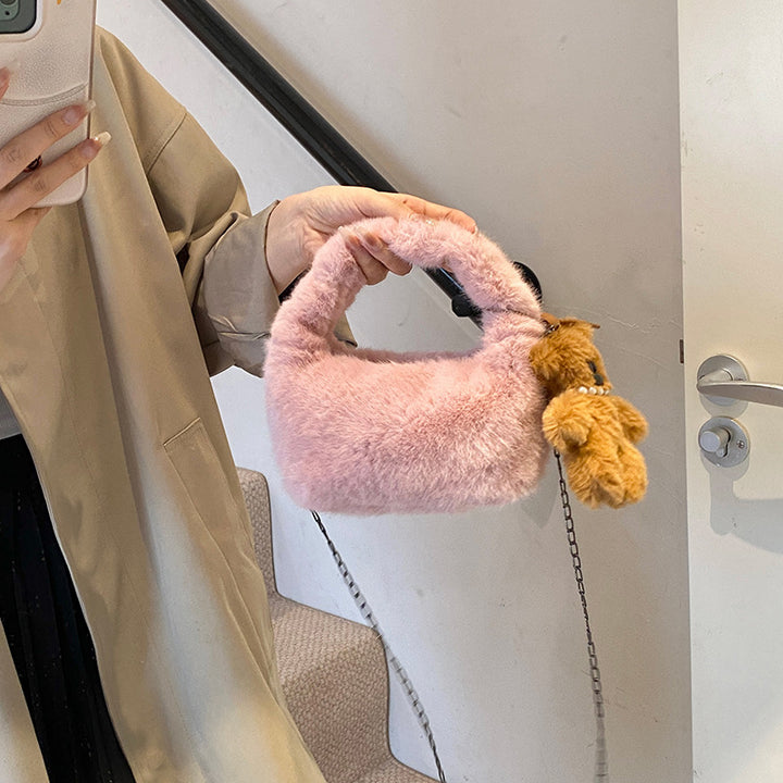 Plush Fur Mini Handbag