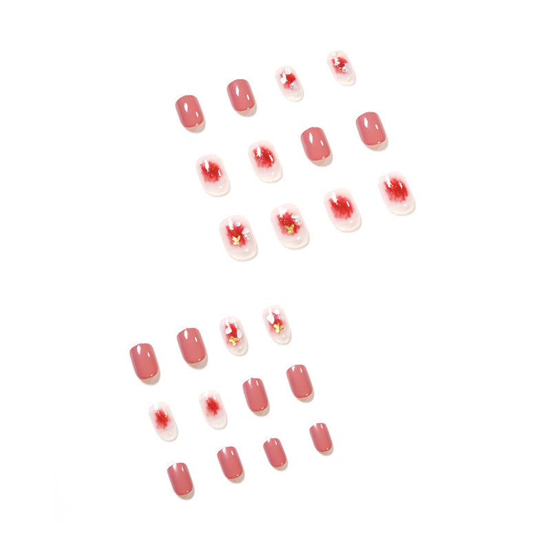 Exquisite Nail Art with Glitter and Flower Patterns Kalsten