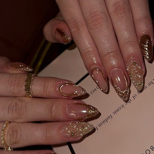 Glamorous Textured Acrylic Nail Enhancements Kalsten