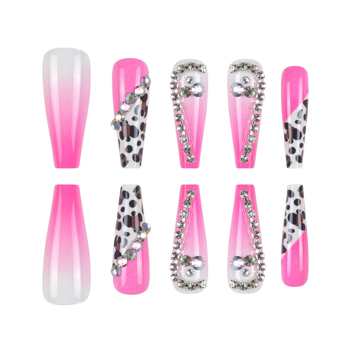 Glamorous Stiletto Press-On Nail Set with Gem Accents Kalsten
