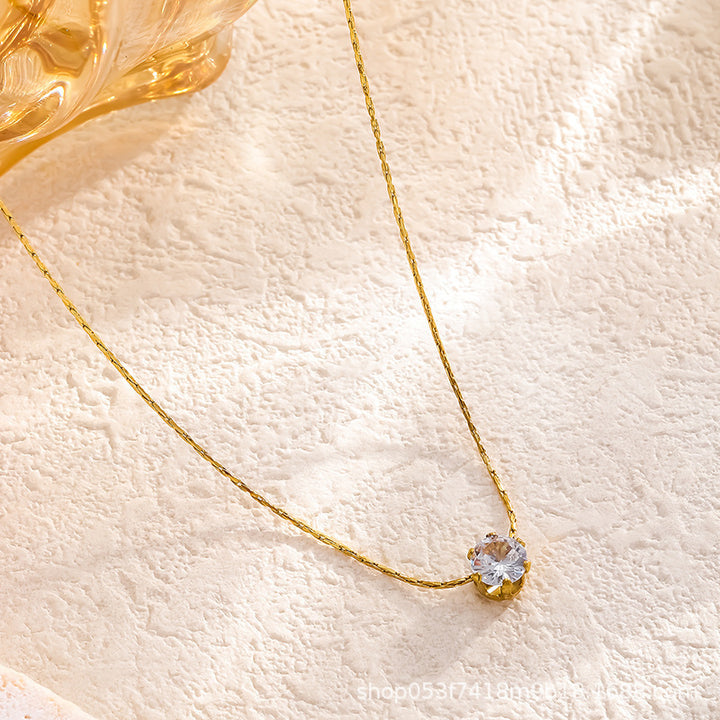 Elegant Crystal Pendant Necklace Kalsten