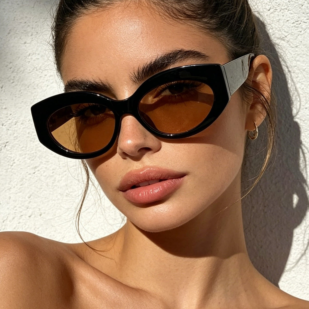 Ladies Cat-Eye Sunglasses with Playful Transparency Design Kalsten
