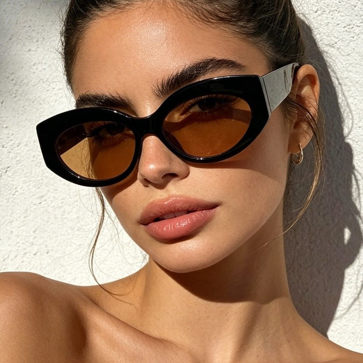 Ladies Cat-Eye Sunglasses with Playful Transparency Design Kalsten