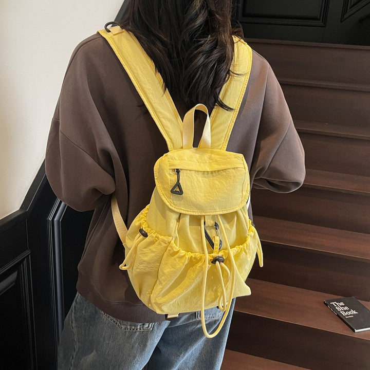 Leisure backpack with elastic drawstring and practical side pockets Kalsten
