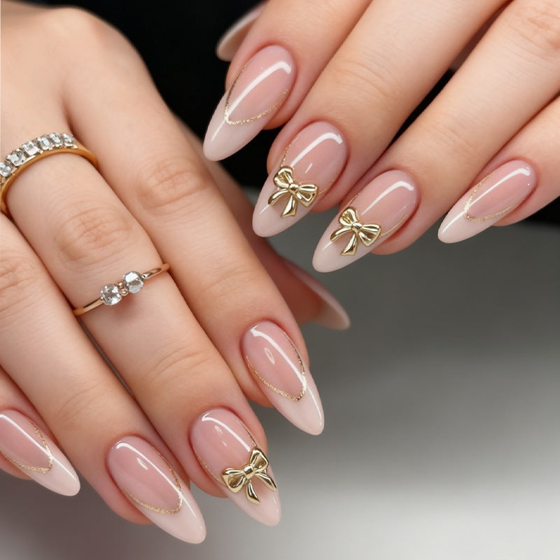 Artificial nail set with elegant tips and fine glitter accents Kalsten