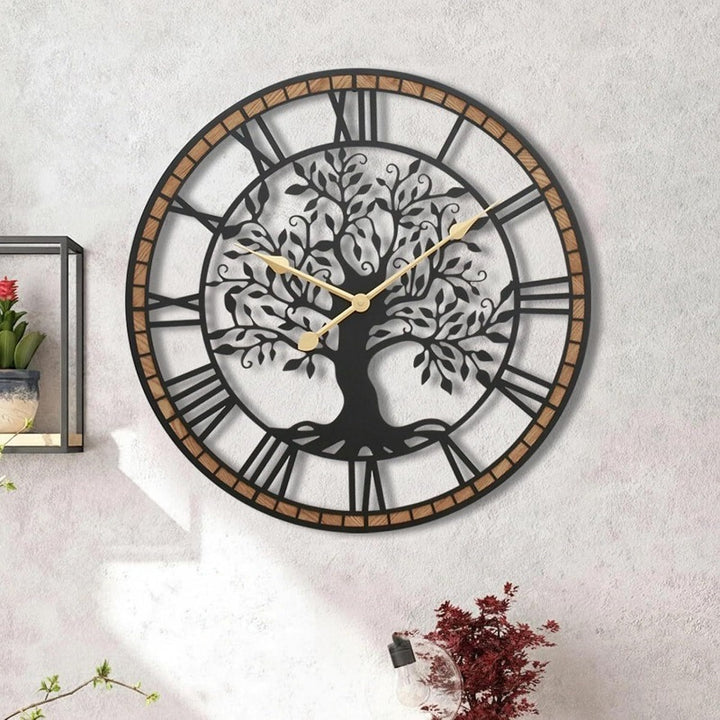 Decorative Wall Clock with Tree Motif Kalsten