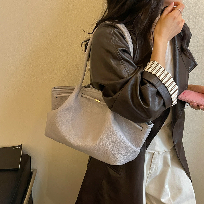 Classic Textured Handheld Tote Bag