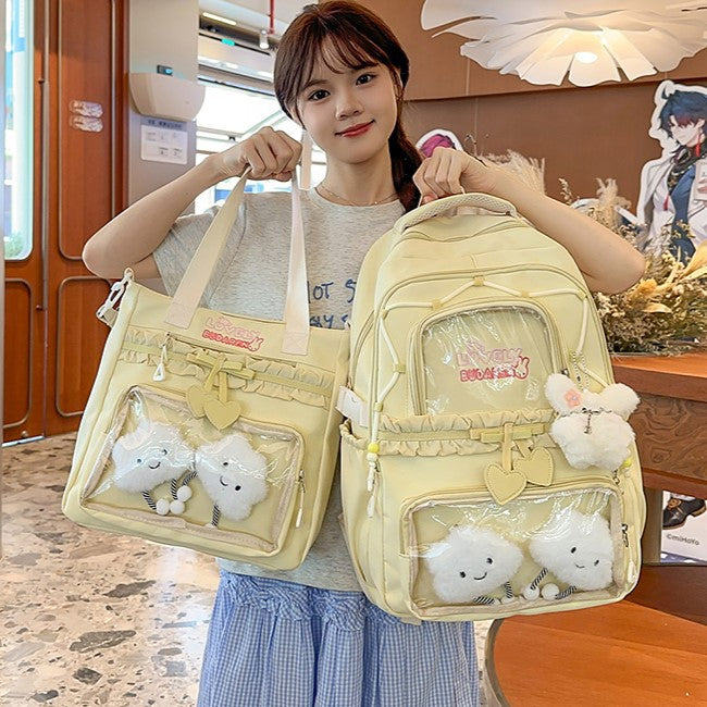 Transparent Front Pocket Casual Backpack Kalsten