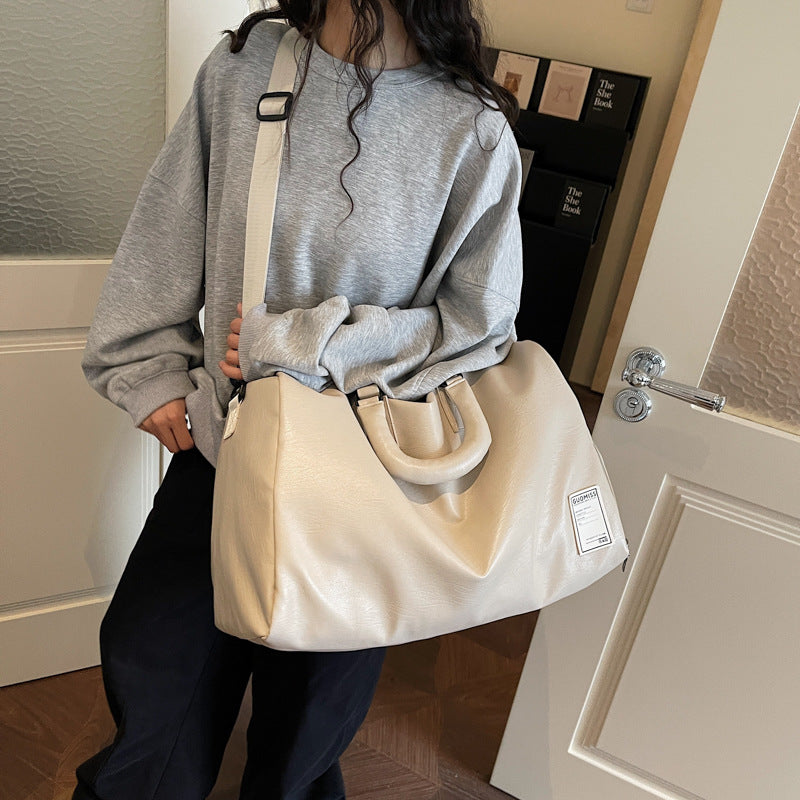 Stylish Leather Travel Duffel Bag Kalsten