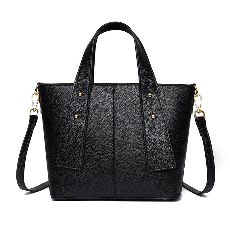Textured Vegan Leather Multi-Pocket Tote Kalsten