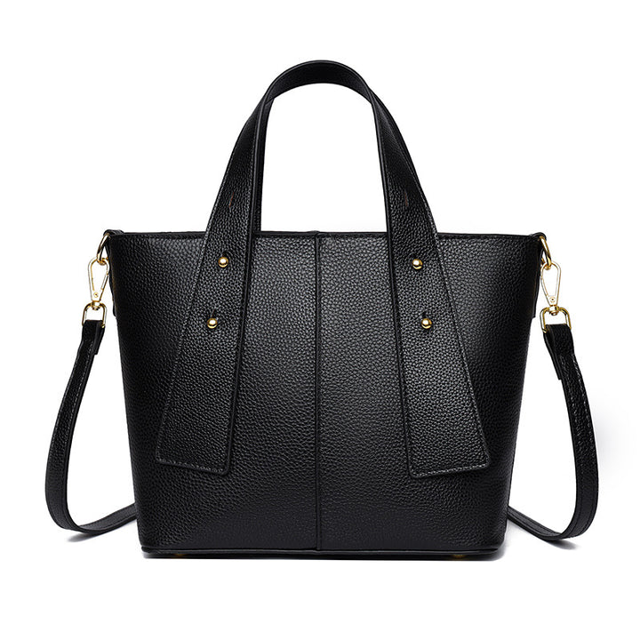 Textured Vegan Leather Multi-Pocket Tote Kalsten