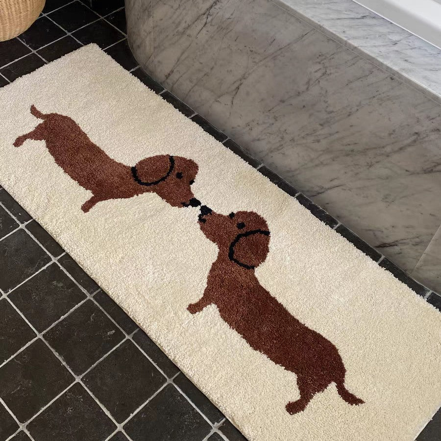 Adorable Dog-Themed Bath Mat Kalsten