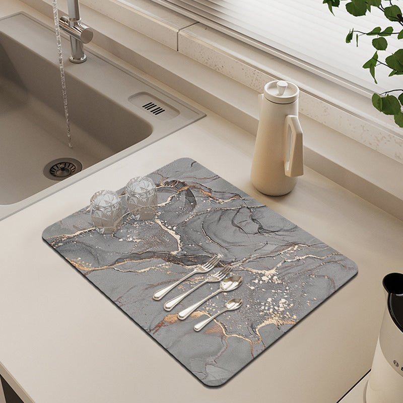 Premium Marble Print Kitchen Mat Kalsten