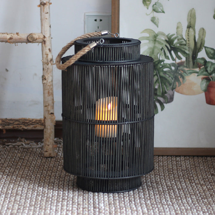 Decorative lantern made of woven material Kalsten